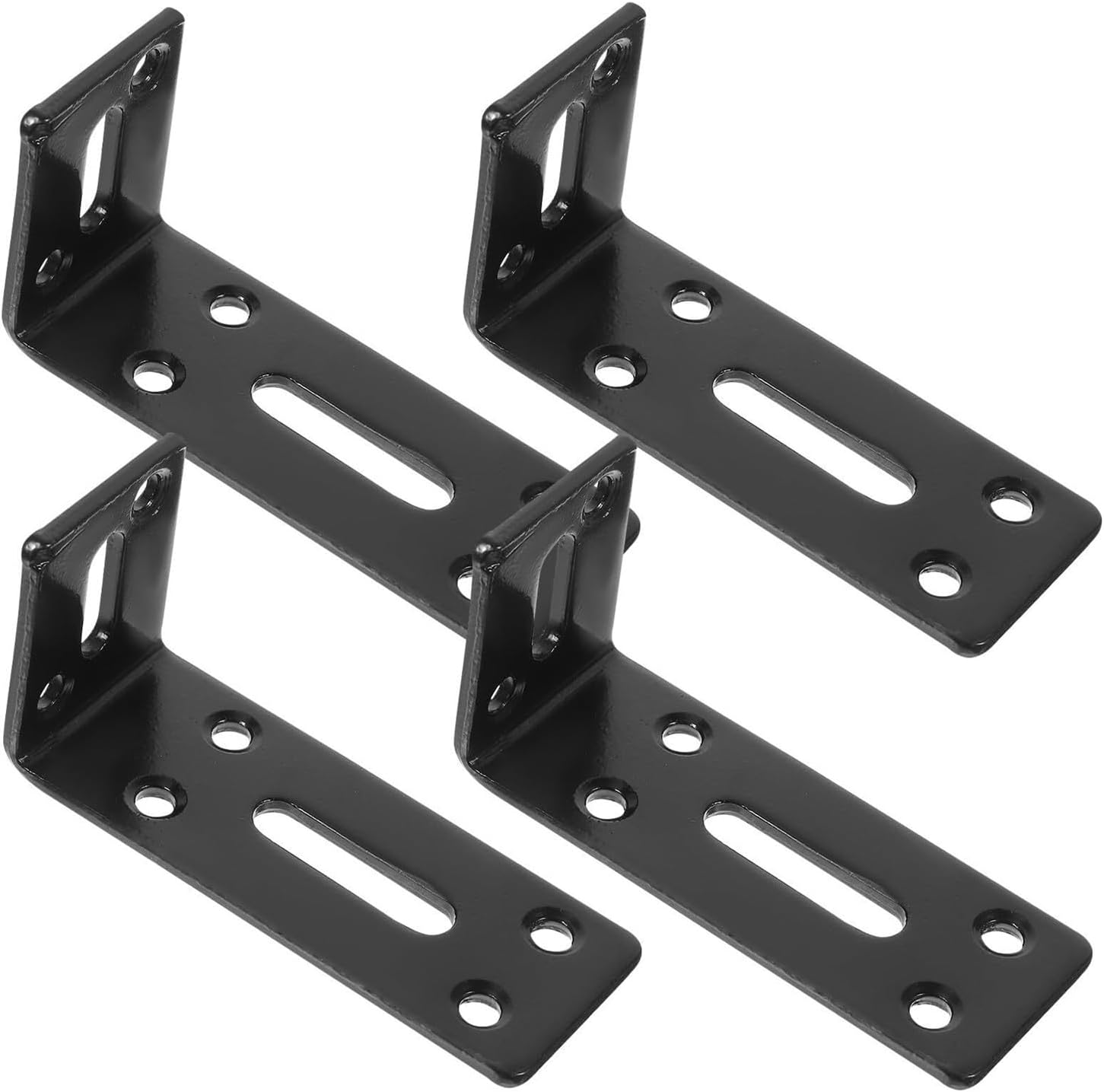 4pcs Small Shelf Brackets Wall Mounted Metal Corner Brace Floating Shelf Support for DIY Decorative
