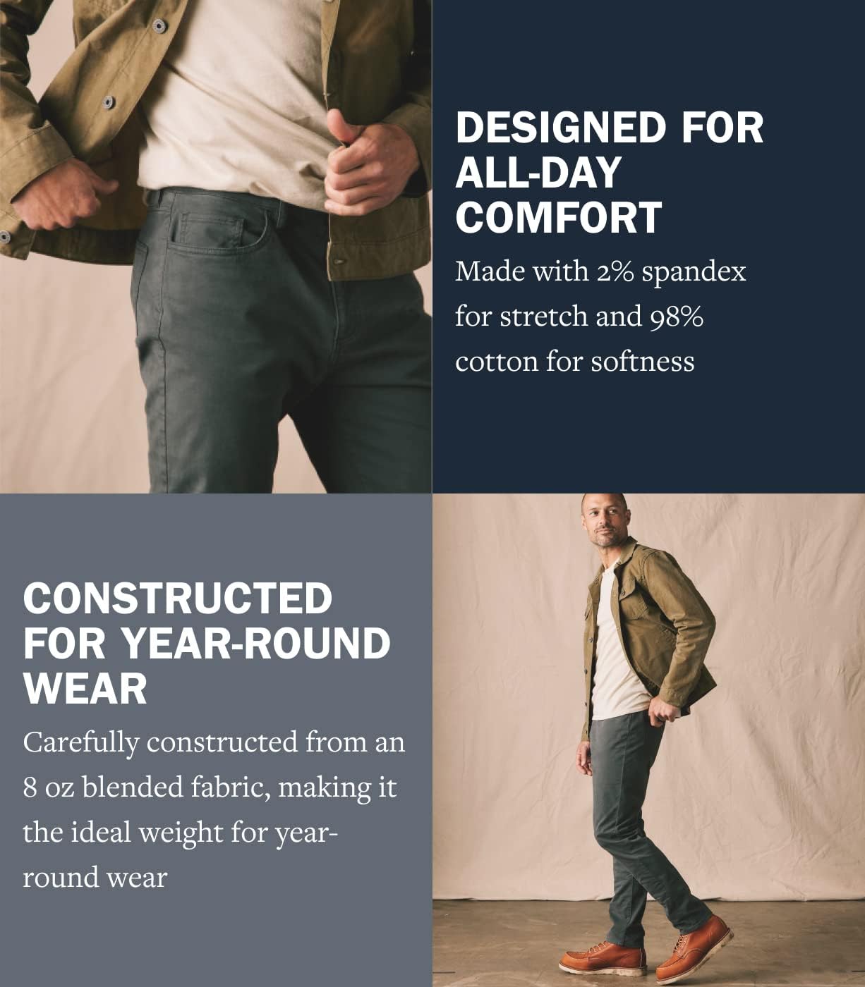 Huckberry Flint and Tinder Men's 365 Pant, Stretch Comfort, 5-Pocket Mens Pant - Image 7