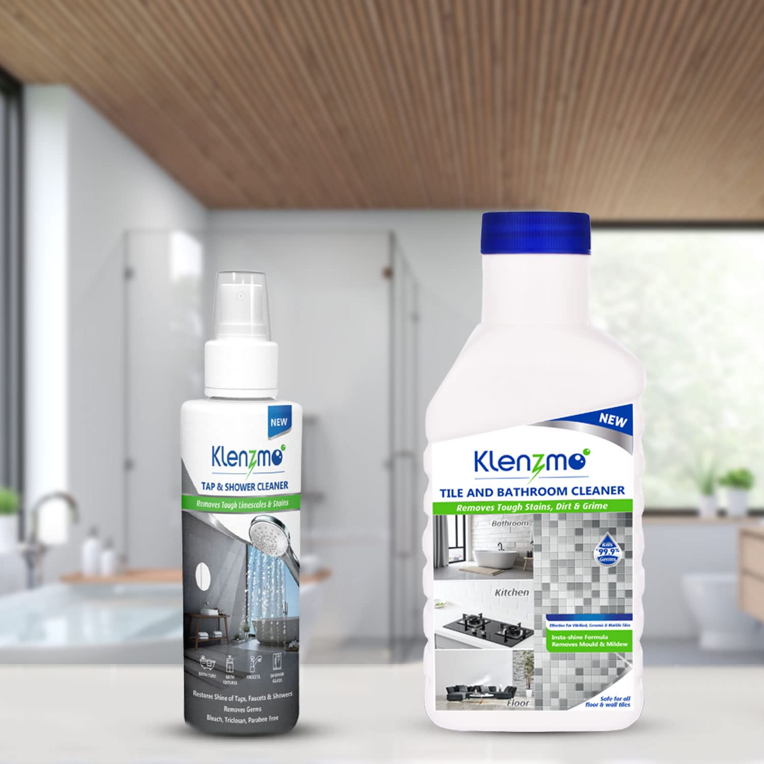 Klenzmo Bathroom Cleaner Kit with Tile and Bathroom Cleaner 450ml and