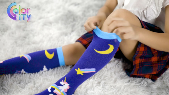 Color City Girls Knee High Socks  on Amazon Live