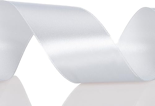 Vista 150 de Cinta de satén sólido azul real de 1 pulgada, cinta de tela artesanal de 50 yardas para envolver regalos, ramos florales, decoración de fiesta