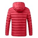 MIPPO® Unisex Heated Down Warm Jackets Lightweight Long Sleeve Winter Coats Windproof Electric Insulated Heated Coat| Red-XL gallery image