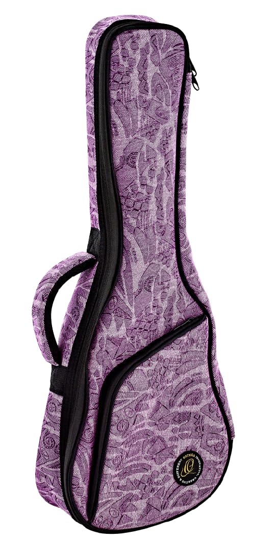 ORTEGA OUB-CC-PUJ Housse pour ukulélé de concert Aspect denim Violet