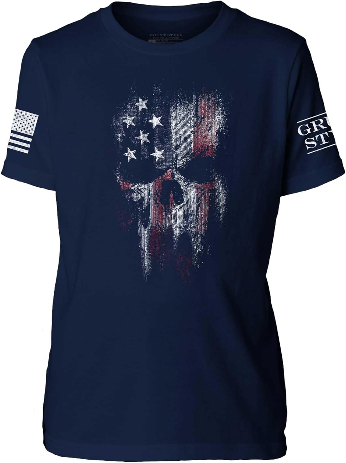Grunt Style American Reaper Unisex Youth T-Shirt (Midnight Navy, Small)