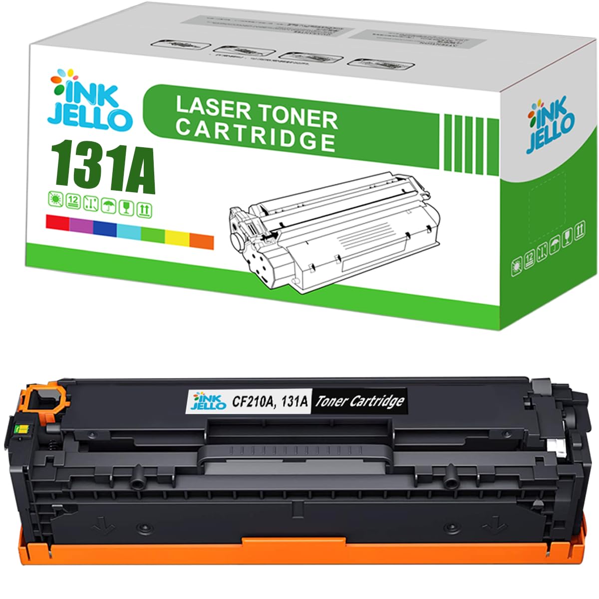 Toner de remplacement CF210A noir InkJello pour imprimantes HP LaserJet Pro 200