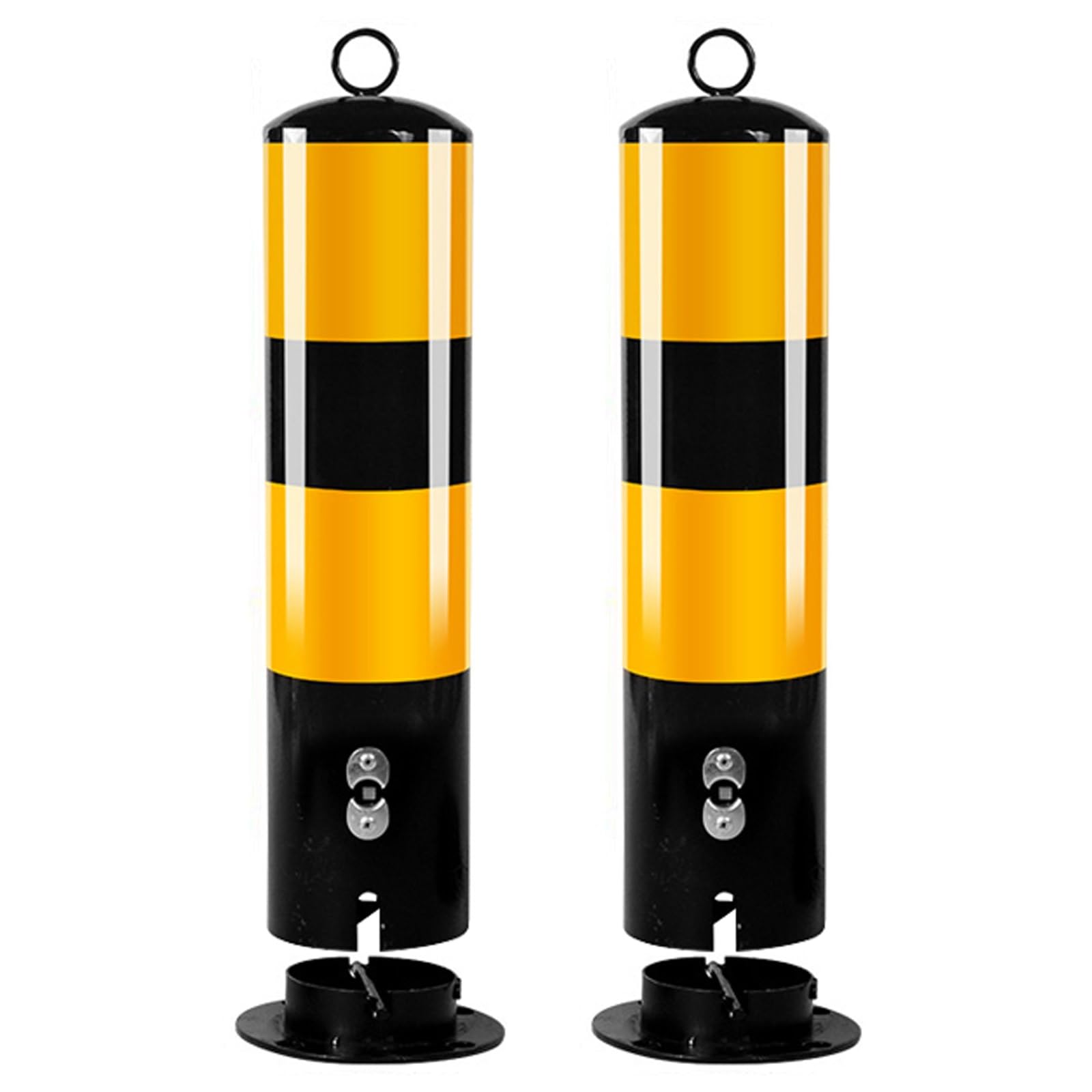 Słupki ogrodzeniowe z opaską odblaskową na podjazd, parking, magazyn(2pcs)