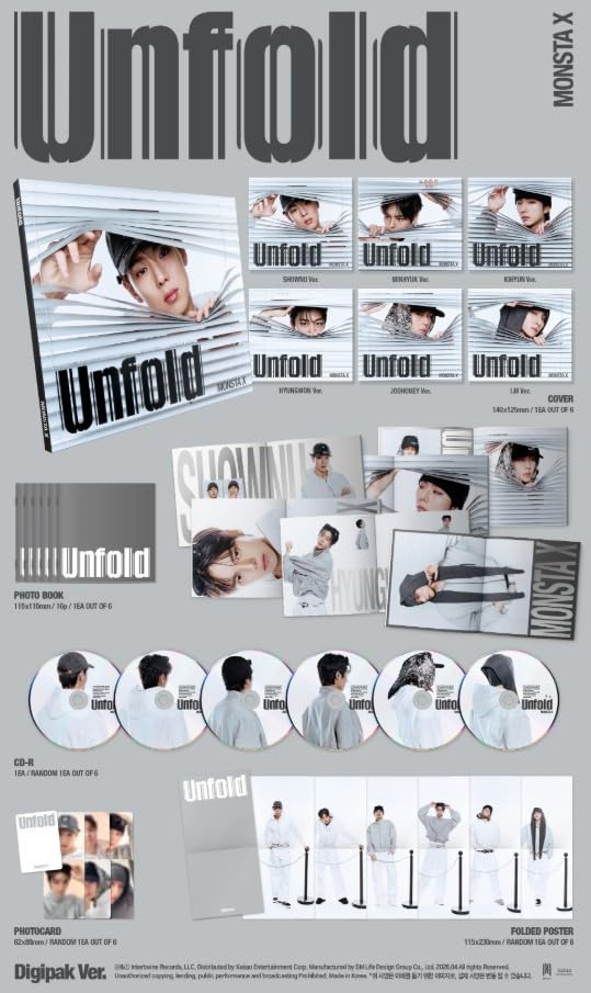 Amazon.com: MONSTA-X Unfold [Digipack Ver.] Full Album (HYUNGWON