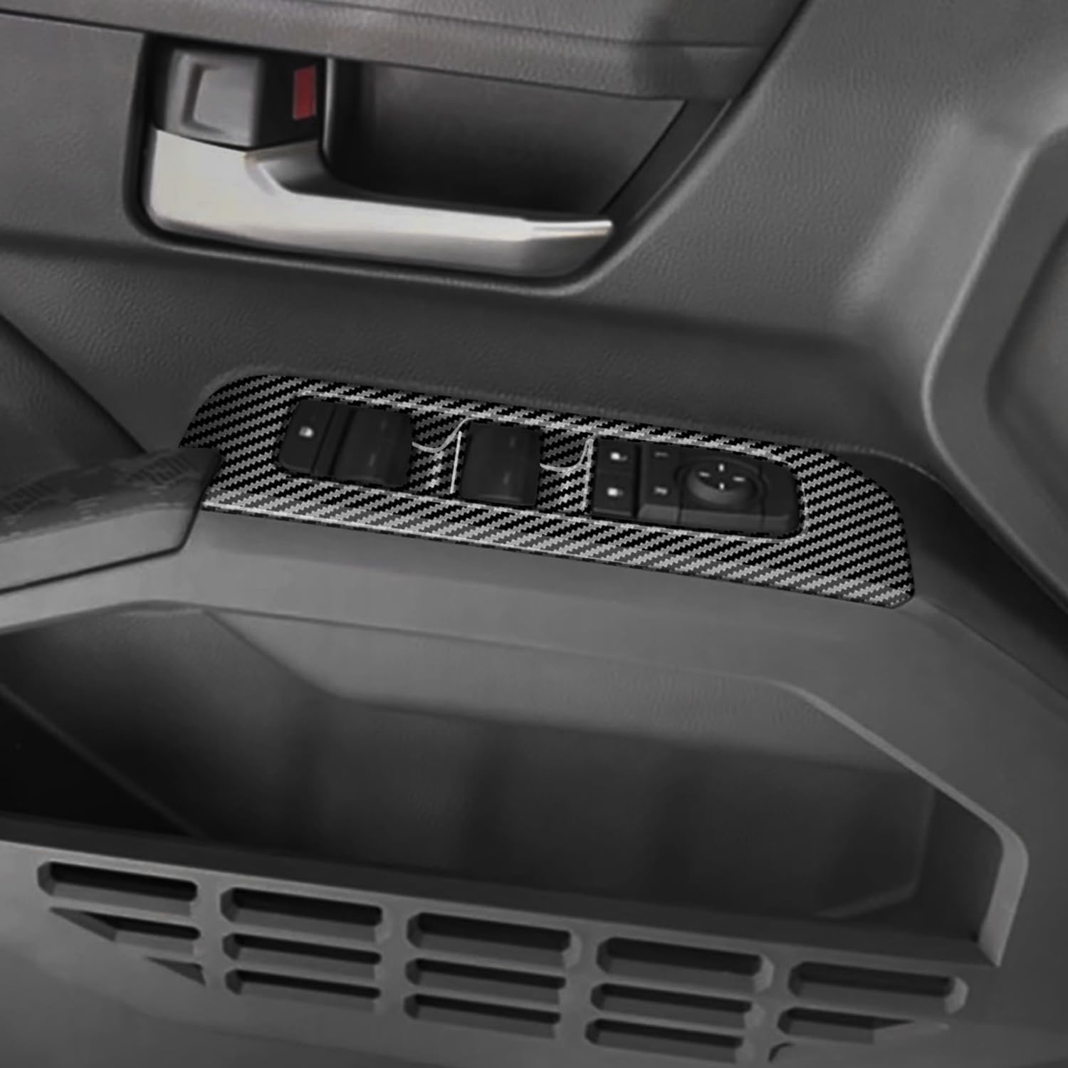 Car Window Glass Lift Switch Panel Cover Compatible with Toyota 4Runner 2025+ Accessories (Glossy Black)