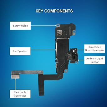 Ear Speaker Earpiece with Sensor Flex Cable for iPhone 11 6.1 - Replacement for Call Audio, Proximity & Ambient Light Sensor
