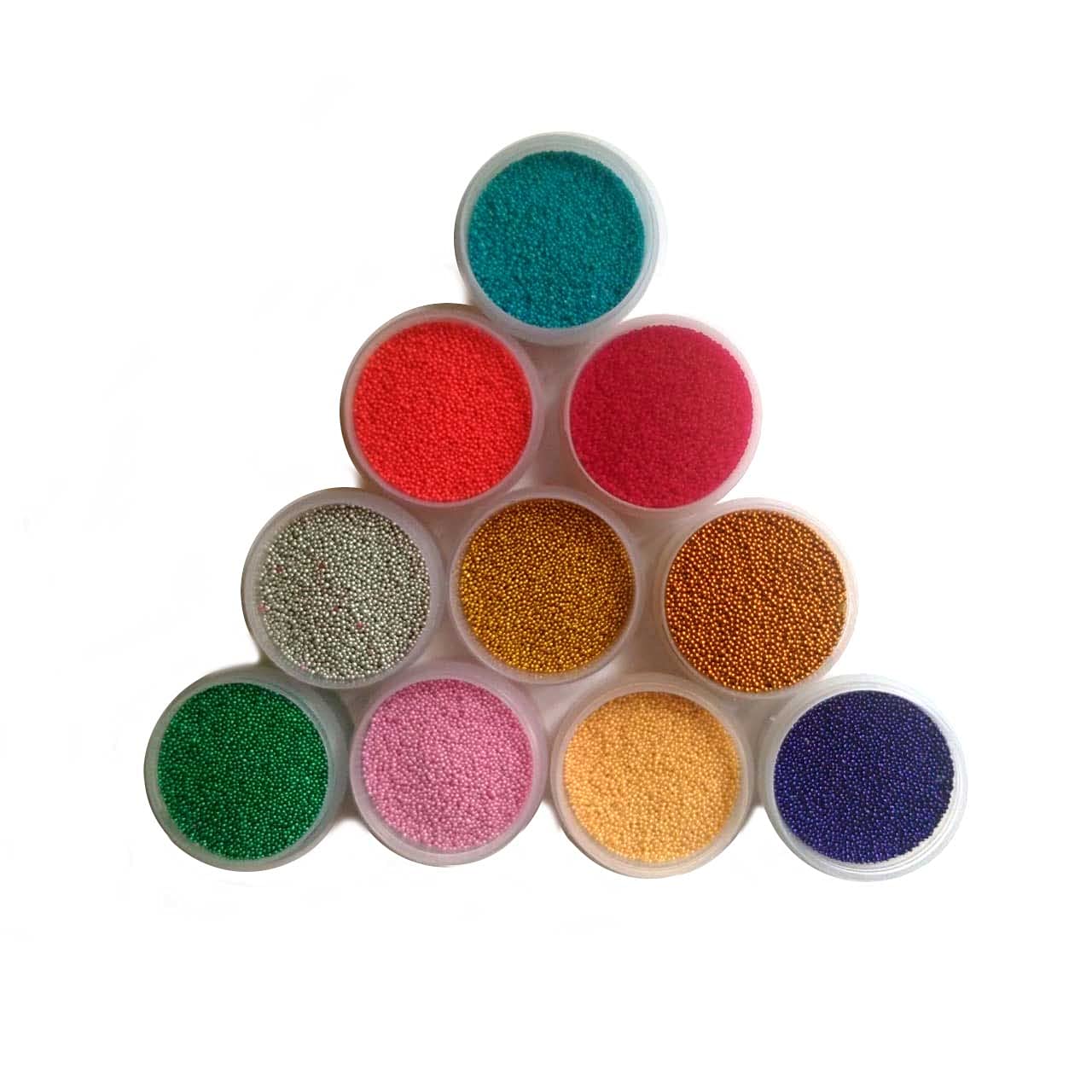 Tiny, Mini Micro Beads .6-.8mm, 10 Colours - 50 GMS - 5 GMS Each