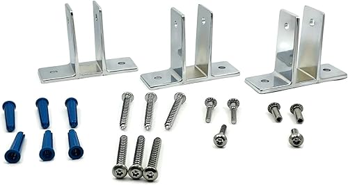 Miniatura 2 de Paquete de 3 protectores para orinales con dos soportes para los oídos con sujetadores a presión Zamac para 78 pulgadas de grosor del panel