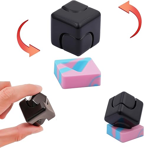 Juguetes para ansiedad, cubo giratorio para adultos Fidget Gadgets Cool Gadgets Metal EDC Juguetes de oficina Juguetes de oficina Herramientas para