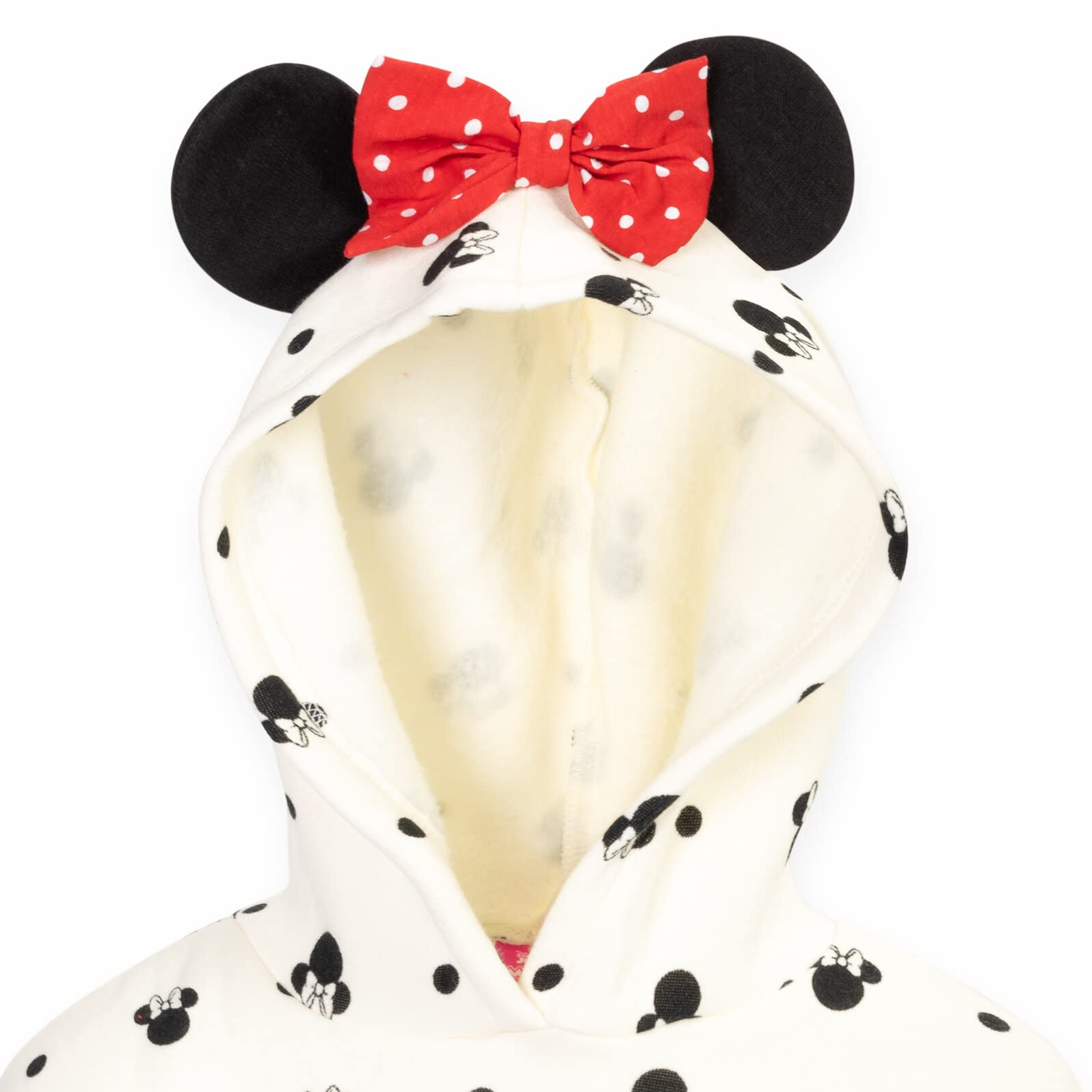 Disney Minnie Mouse bluza polarowa bluza z kapturem graficzna koszulka i legginsy 3-częściowy zestaw dla małych dzieci i dużych dzieci