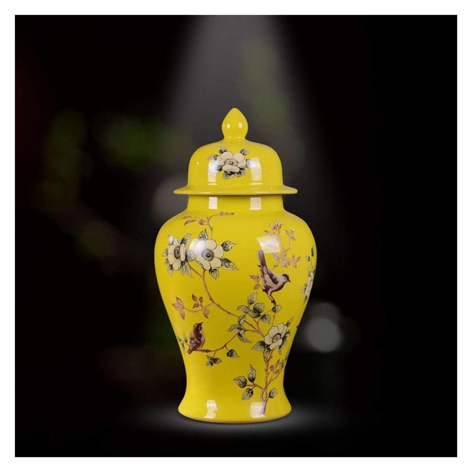 Vase Desktop Home Decor Ceramic Flower for Homes Antique Traditional Chinese Blue and White Porcelain Flowers(a)