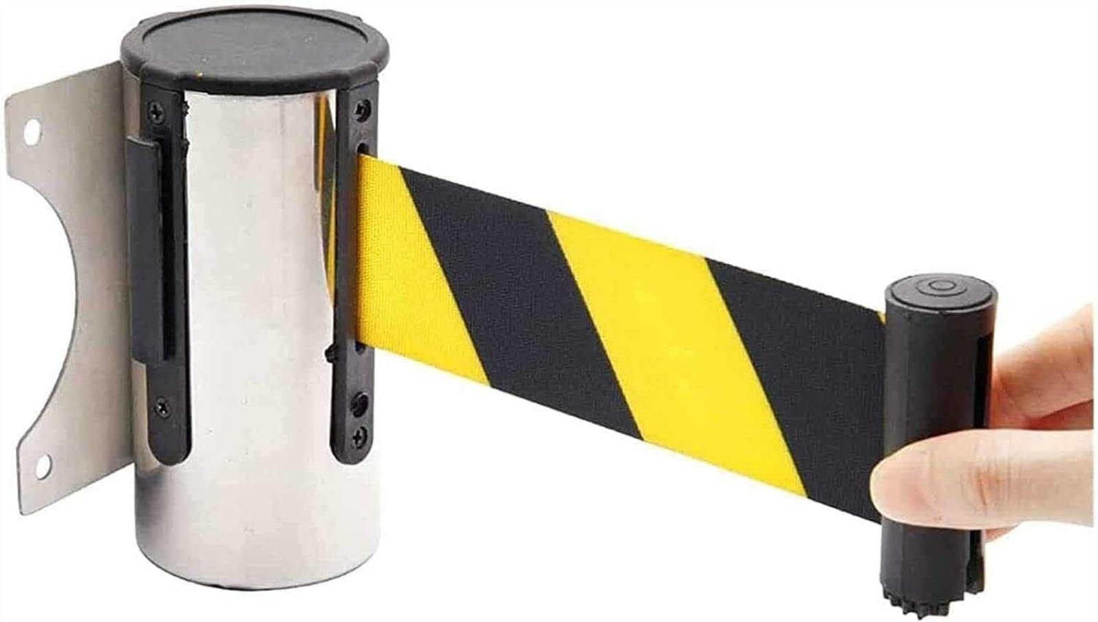 Barrière de sécurité à ceinture rétractable 2m pour guidage de foule et balisage mural