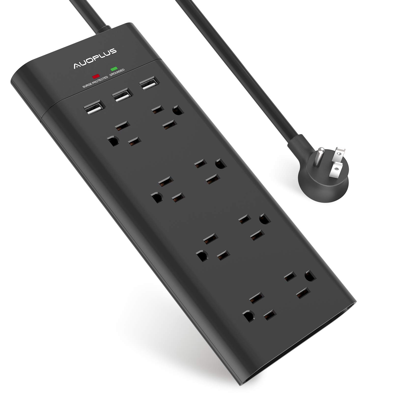 Buy Power Strip with USB, AUOPLUS Surge Protector with 8 Outlets and 3