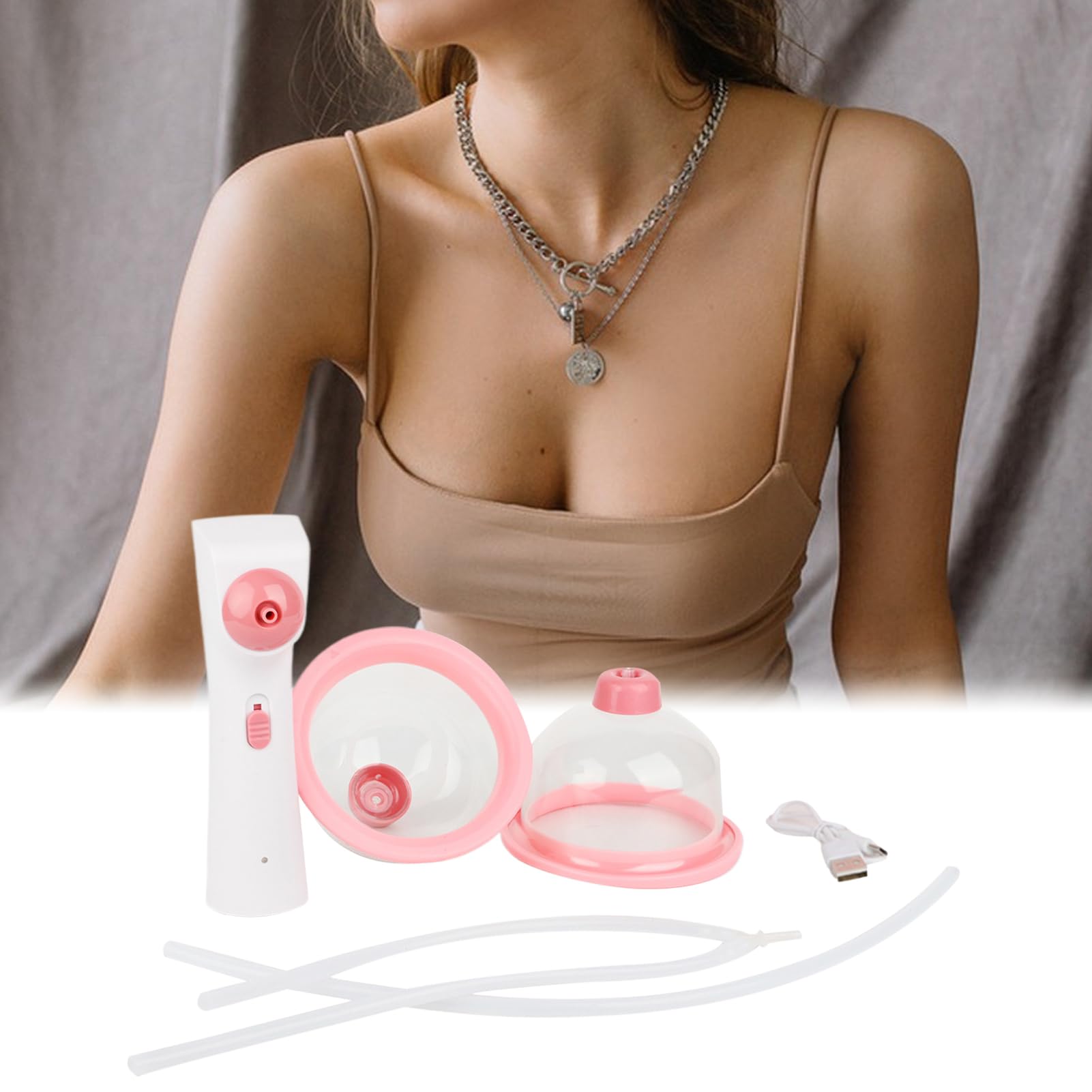 Stimulateur Mammaire Électrique - Massage Thoracique USB Anti Affaissement | Dispositif de Ventouse Mammaire Électrique pour Femmes et Proches