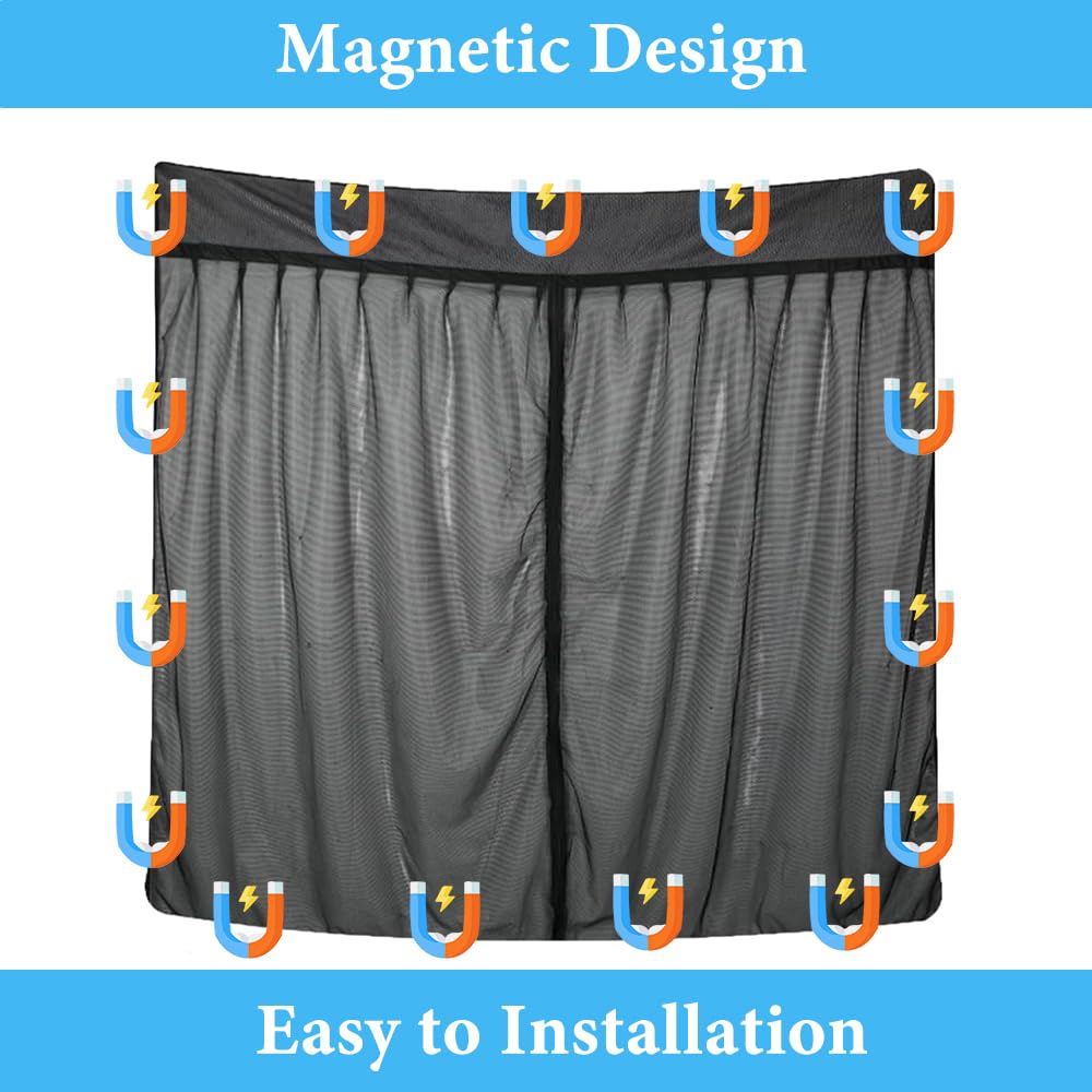 Protección Magnética contra Insectos para Ford Transit Custom, 135x145 cm Mosquitera para Furgoneta, Protección Magnética contra Insectos para Camping al Aire Libre