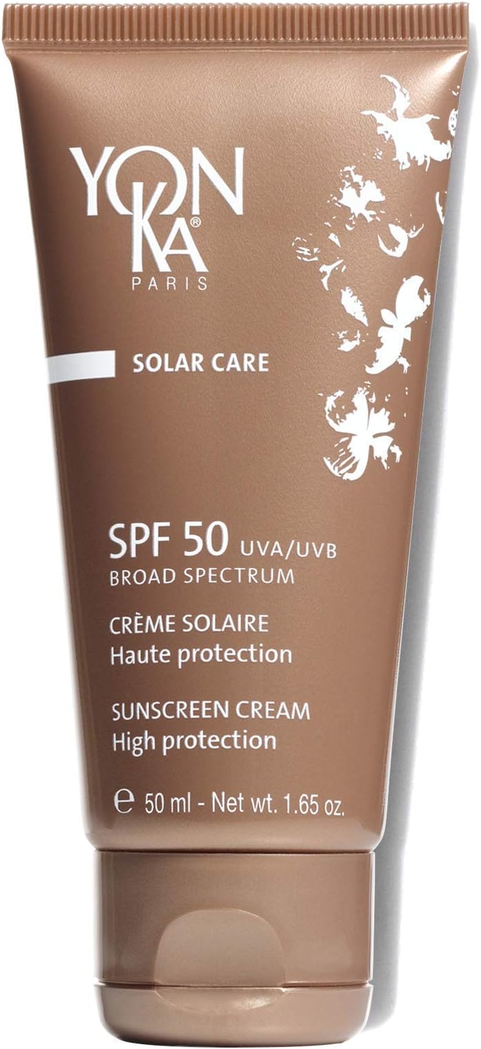 Yon-Ka - SPF 50 UVA-UVB - 50ml - Applying Sunscreen at the Beach - Broad-Spectrum Protection - Shields Skin from UVA/UVB Rays - Prevents Premature Ageing, Hydrates and Protects