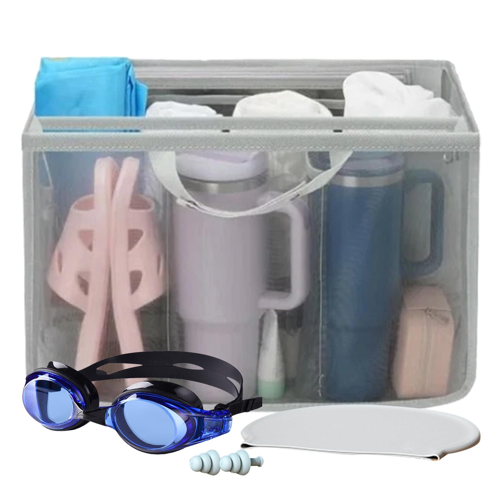 Organizzatore Per Borsa Spiaggia, Fodera Borsa Piscina, Inserto Divisorio Capiente Portatile per Palestra Viaggio Spiaggia Escursionismo Picnic Shopping