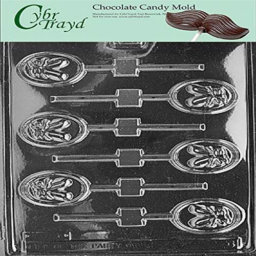 Cybrtrayd Ballet Slipper Lolly Chocolate Candy Mold with Exclusive Cybrtrayd Copyrighted Chocolate Molding Instructions