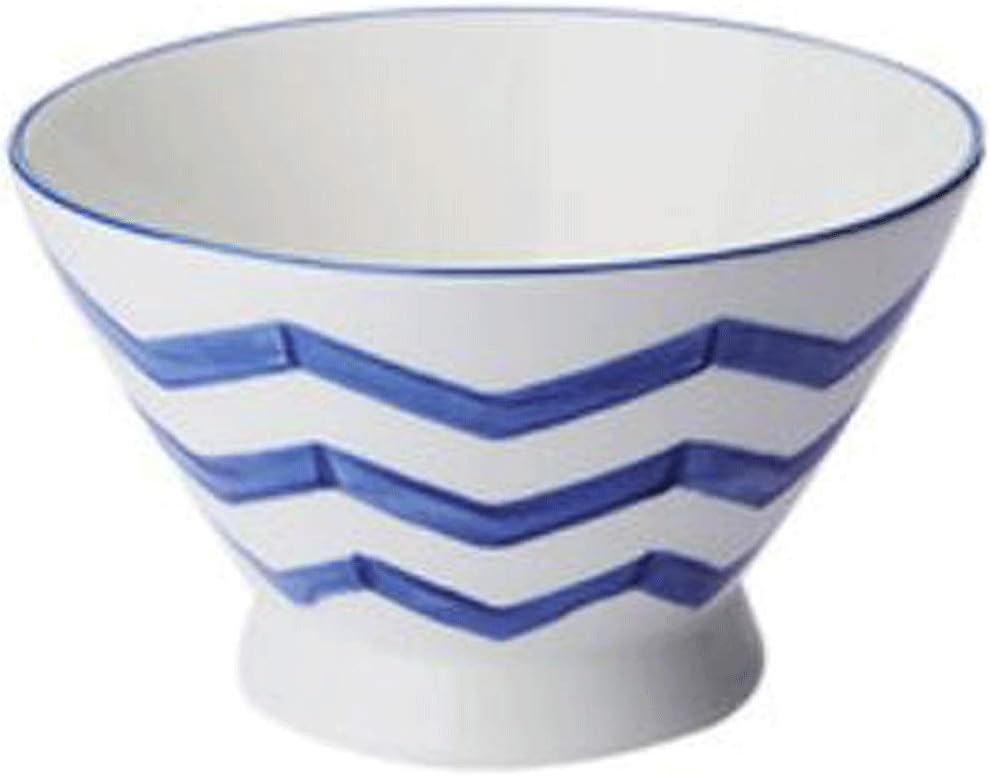 GeRRiT Bowl Household Rice Bowl, Ceramic Soup Bowl, High-legged Bowl, Restaurant Tableware, Noodle Bowl, Anti-scald Thickened Rice Bowl, 17.5 * 10.5cm High Temperature Resistant Grain Bowl