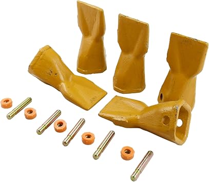 5Pcs Bucket Teeth Penetration Tip 208-5235 201-1238 Compatible with Caterpillar Backhoe DRS230 416D 420D 424D 428D 430D 432D 438D 442D