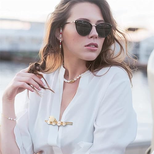 Miniatura 4 de 8 broches de perlas, broches de diamantes de imitación de perlas para mujer, broches de seguridad para ropa, suéter, chal, pantalones, extensores,