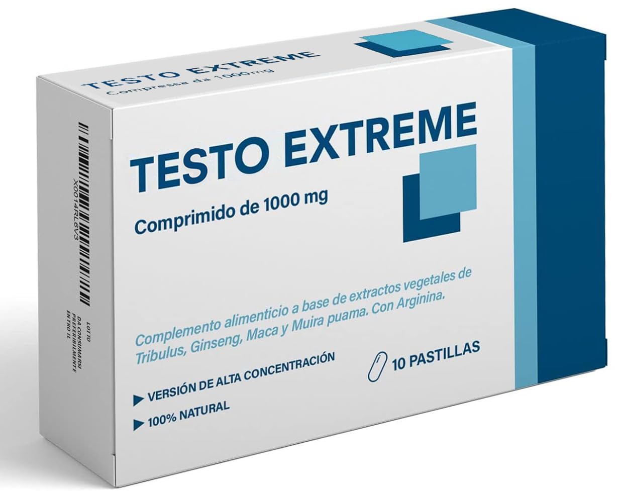 Testo Extreme 1000 mg 10 Cápsulas con Tribulus y Maca