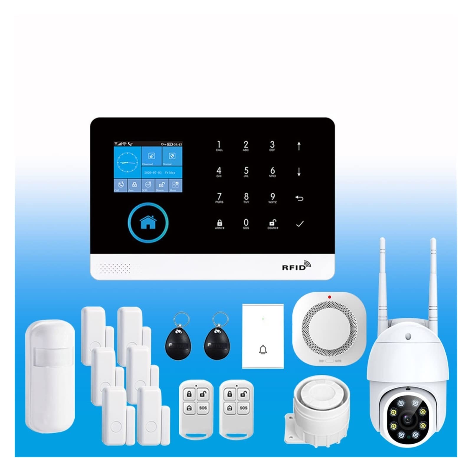 Alarma PG103 inalámbrica GSM y Tuya con cámara y sensor para hogar