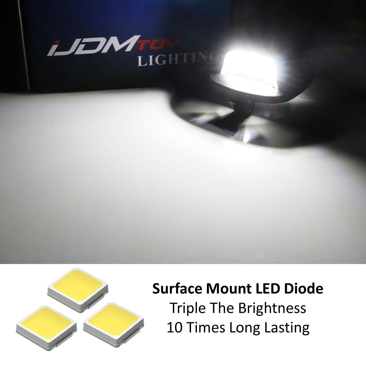 Amazon.com: iJDMTOY OEM-Fit 3W Full LED License Plate Light Kit