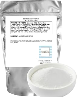 Dextrose Monohydrate, 7 Ounce Resealable Bag Dextrose Powder, Hampton Distribution