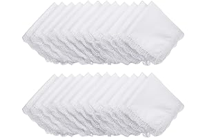 24-Piece Lace Handkerchiefs with Elegant Delicacy