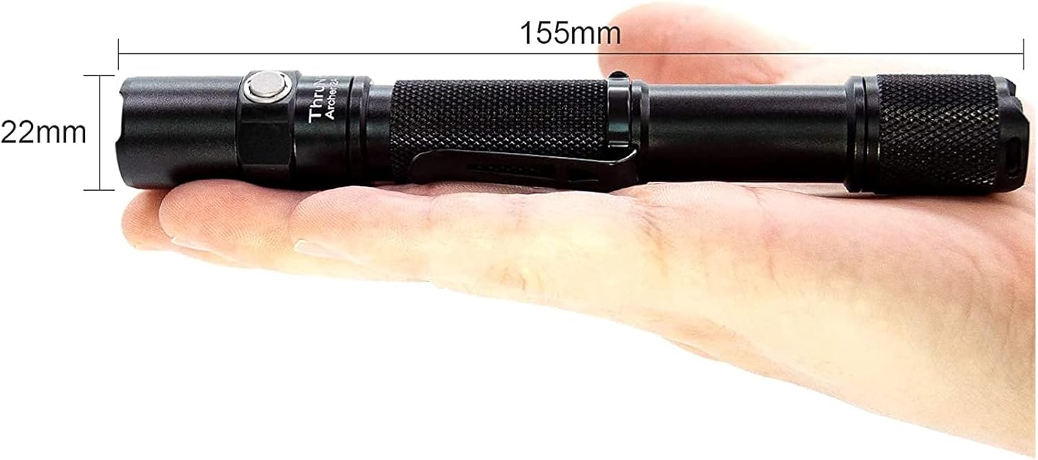 Person walking on a dark path illuminated by the ThruNite Archer 2A V3 flashlight.