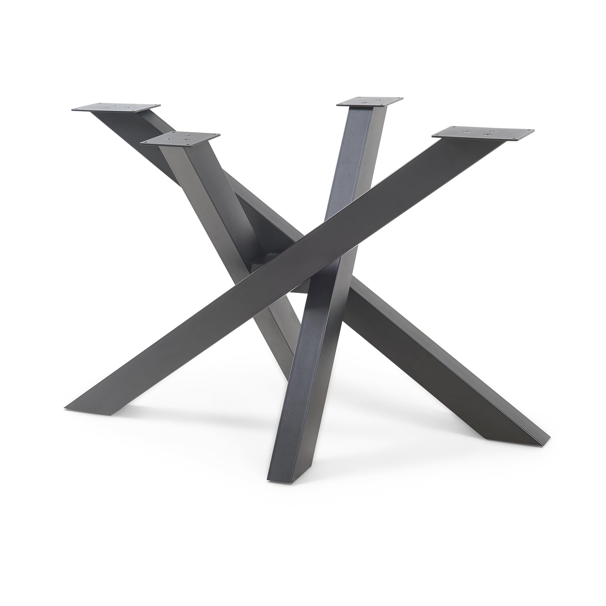 [en.casa] Pata para Mesa de Comedor Umala DIY en Forma de Estrella Tipo Araña Patas para Muebles Armazón Acero 115 x 65 x 72 cm - Negro