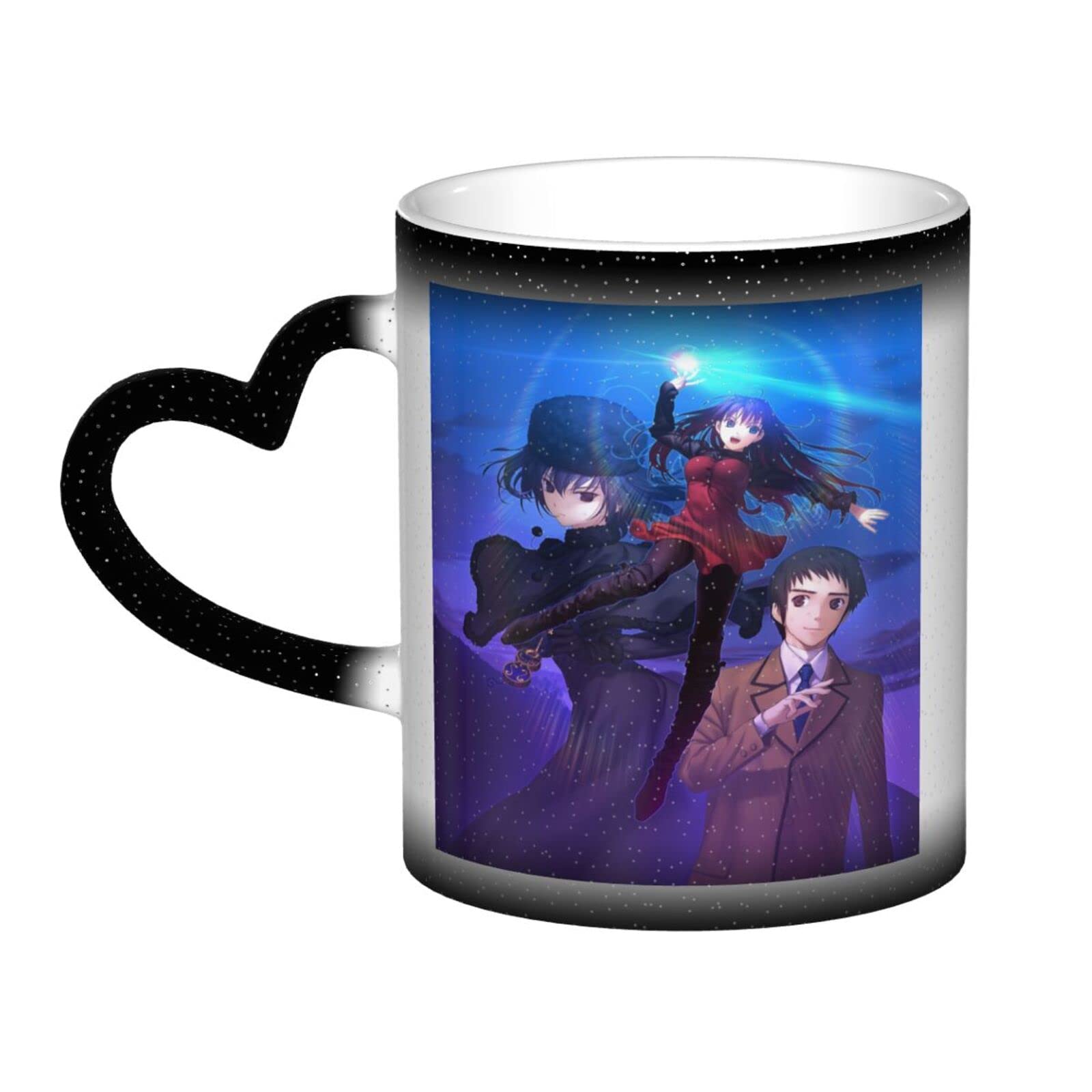 蒼崎青子 久遠寺有珠 静希草十郎 コーヒーカップ おしゃれ 陶器 色が変わる マグカップ 変色 マジック祝いギフト 熱感度 熱反発コーヒーマグ 変色カップ カラー 磁器 温感変色 カップ 柄付き グッズ プレゼント ギフト 新しいホームギフト結婚祝い 誕生日プレゼント 贈り物 330ml