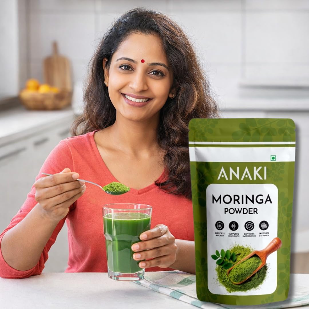 Anaki Moringa Powder - Moringa Oleifera - Moringa Leaves Powder | Moringa Powder Organic for Immunity, Digestion & Energy | Drumstick Leaves Powder - 200g — Amazon image 7