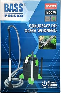 BASS POLSKA Aspirador de estanques y Piscinas con Juego de boquillas Limpieza en seco y en húmedo de Hojas Barro Algas Manguera de succión Fuerte Capacidad del Tanque 35 L