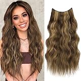 FnyPretty Invisible Wire Hair Extensions for Women Hair Extensions with Transparent Wire Adjustable