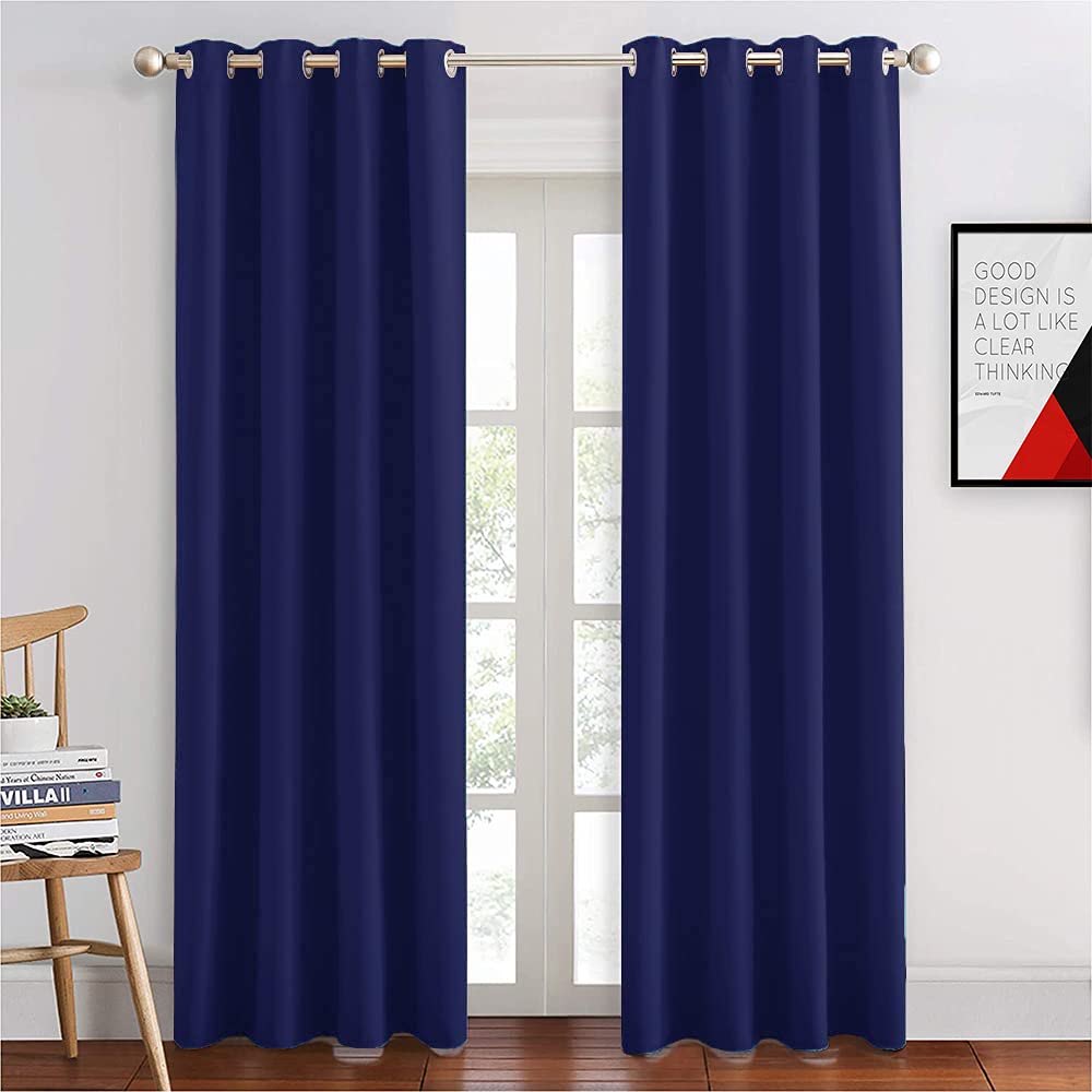 JUPON 100% Silk Blackout Curtain Thermal Insulated Room Darkening 350GSM Living Room Curtain, Pack of 2 Piece (W 54" X 60" L - Blue) (B09SQDNJ1R) Amazon Price History, Amazon Price Tracker