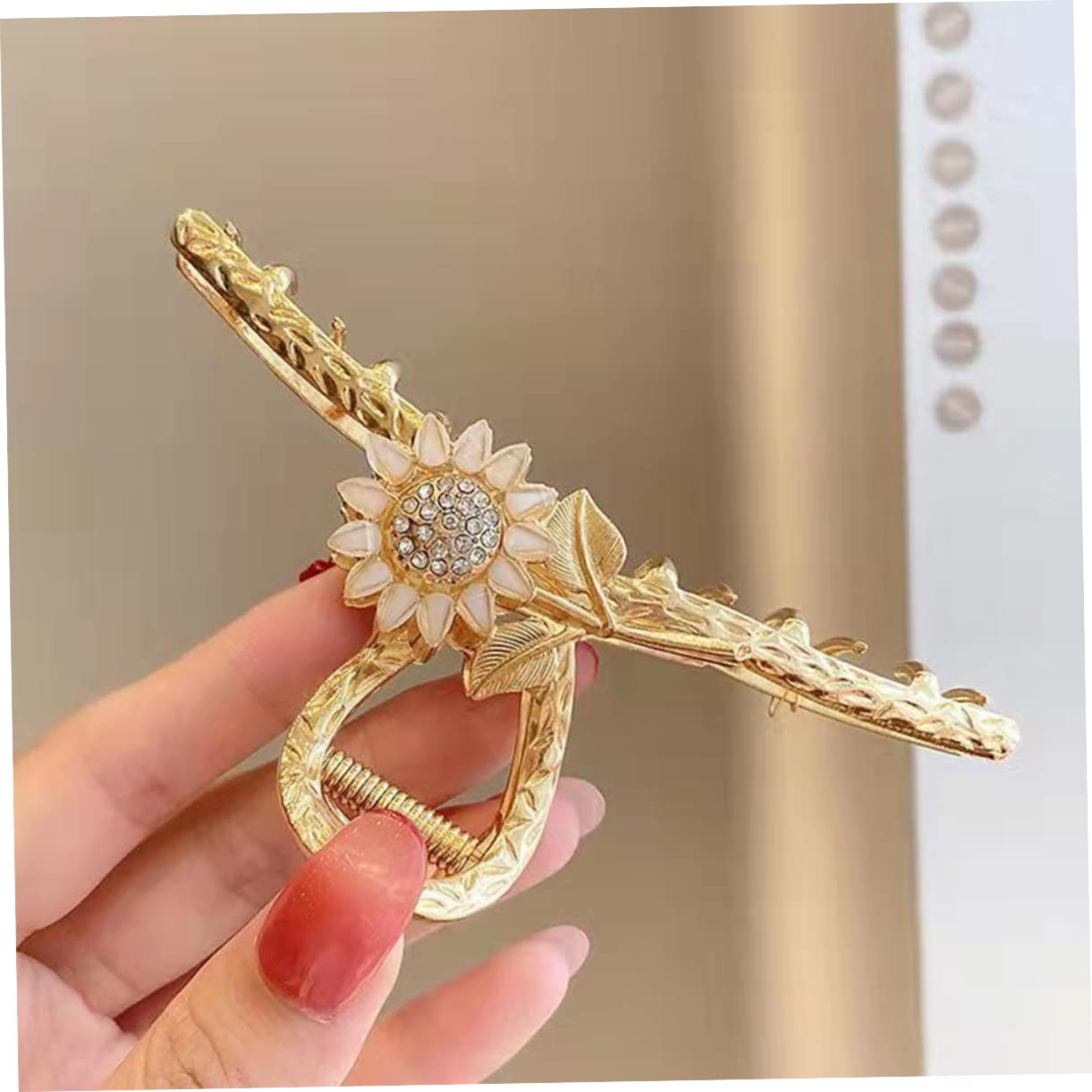 6 Pz Tornante Clip Ad Artiglio Per Folti Fermagli Per Da Donna Fermaglio Per Artigli Di Perle Fermagli a Fiore Per Mughetto Strass Perla Mancare Molletta