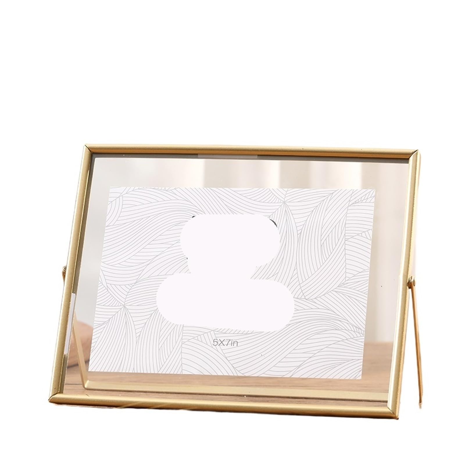 Cadre photo transversal 10 inch doré en métal lot de 2