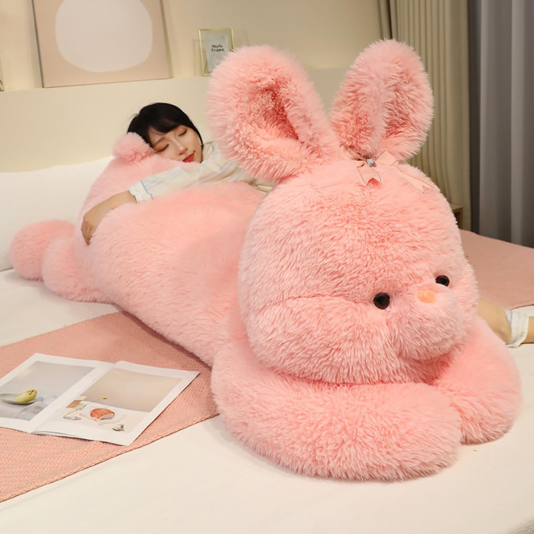 Amazon.co.jp: 可愛い兎のぬいぐるみ 大きいうさぎの抱き枕 ふわふわ