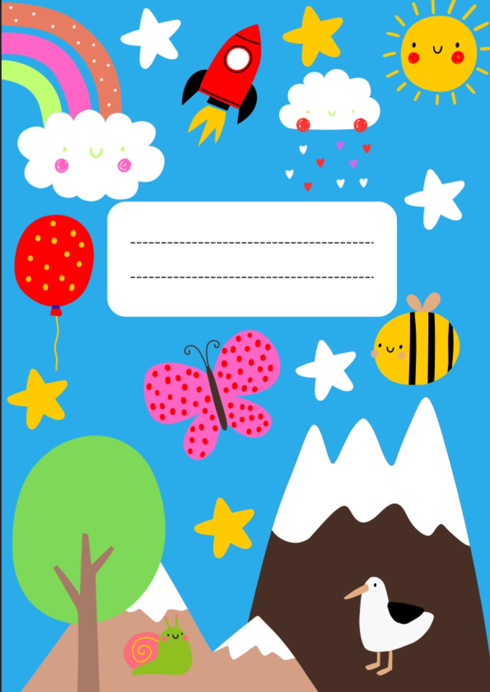 Half Lined Half Plain A4 Exercise Book: 100 Pages For Kids, A4 Exercise Books Half Lined Half Blank, Children Exercise Books, Wide Ruled Notebook, School Journal For Kids.