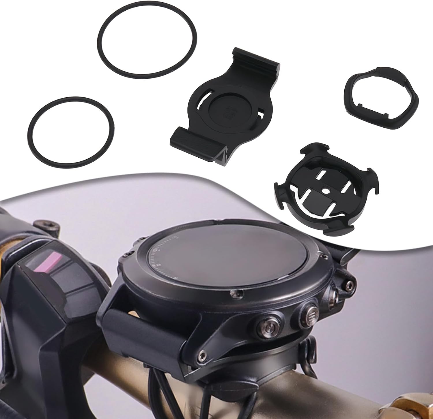 Create idea 1 Set 22mm Quarter-Turn Bike Mount Smartwatch Holder Compatible with Garmin Fenix 7 Compatible with Fenix 6 Compatible with Fenix 6 - Pro Sapphire Editions image 2