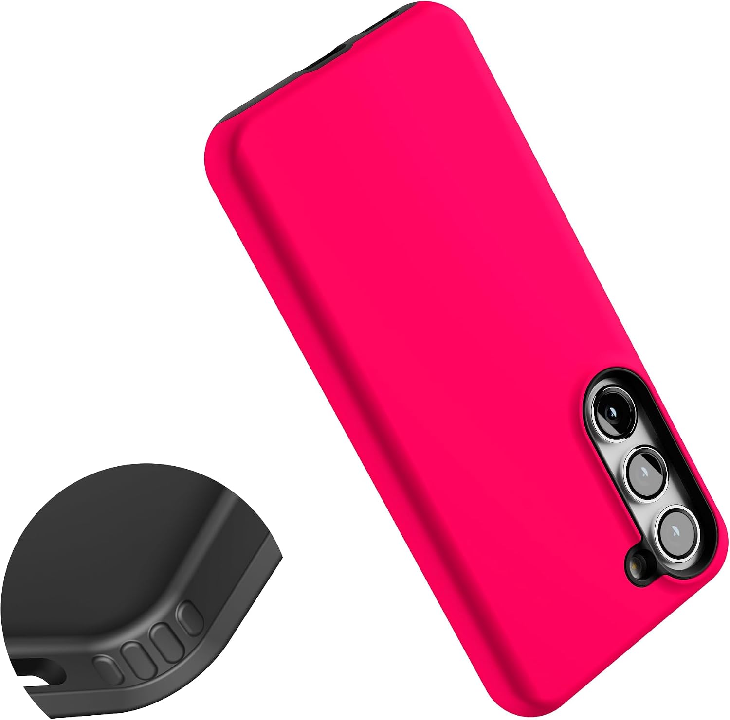 Casely Galaxy S23 Plus Case | Think Pink | Solid Neon Pink | Essential Slim Dual-Layer Protective Design