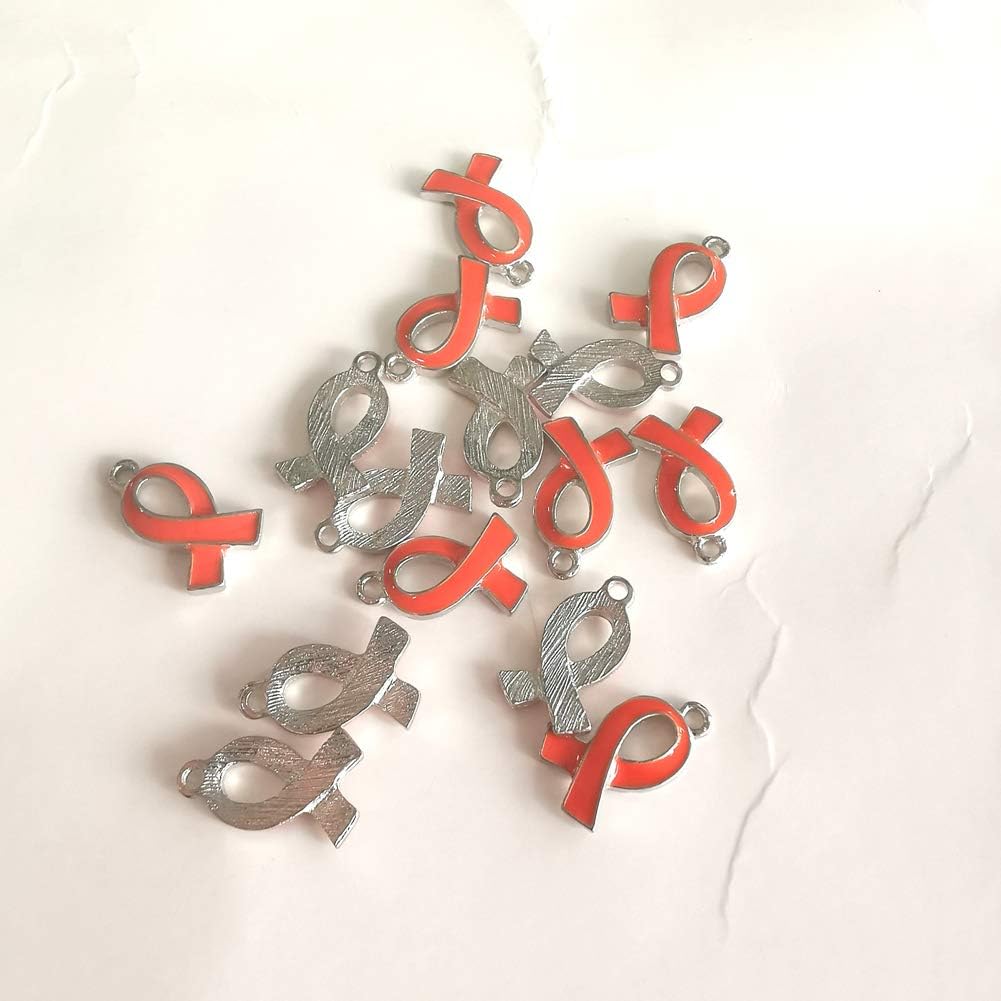 20 Pcs Breast Cancer Awareness Charms for Jewelry Making - Ribbon Pendant Charms Bulk DIY Jewelry Craft Making Accessories - Image 7
