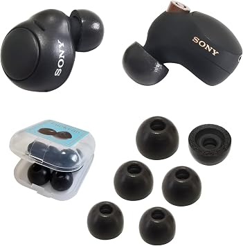 Memory Foam Ear Tips for Sony Earbuds | S/M/L, Universal Replacement Tips