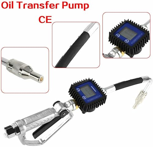 Miniatura 4 de Pistola de medición de aceite electrónica, medidor digital de gasolina, nueva bomba de transferencia de aceite operada por aire con batería, bomba