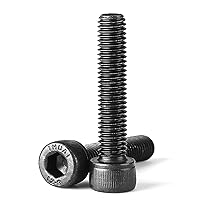 Vista 1 de Tornillos de cabeza hexagonal M8-0.049 x 0.630 in, unidad de enchufe Allen métrica, acabado de óxido negro, acero de aleación de grado 12.9, rosca a